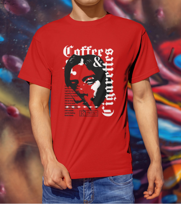 Coffee And Cigarettes By Kittl X Eachwayman T-Shirt