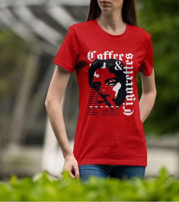 Coffee And Cigarettes By Kittl X Eachwayman T-Shirt