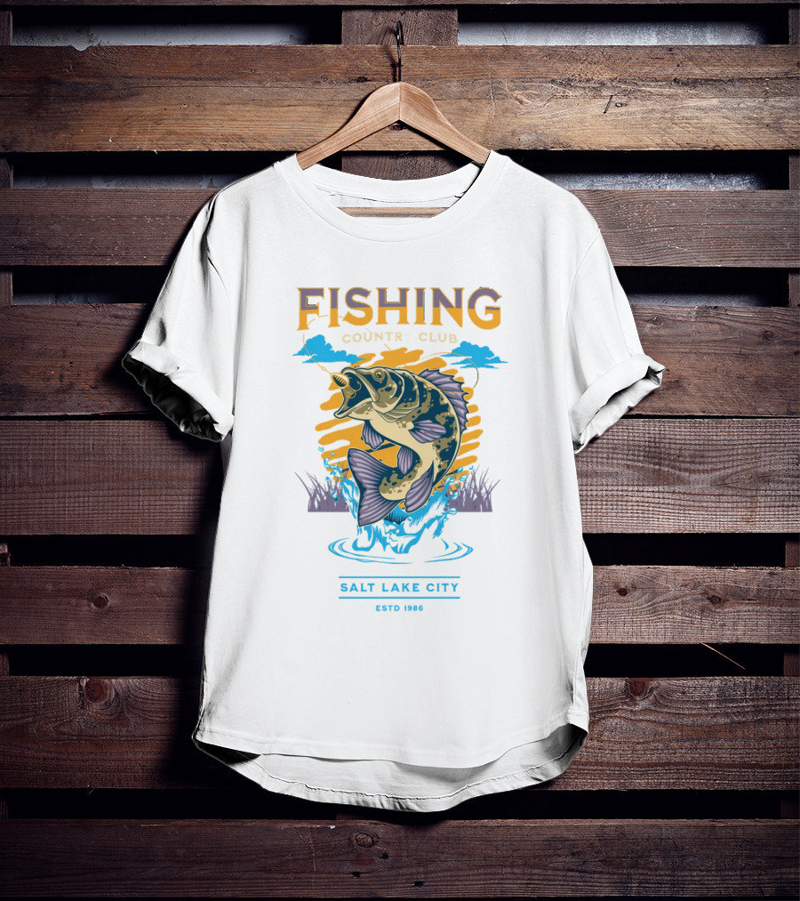 Fishing Country Club Salt Lake City Estd 1986 T-Shirt