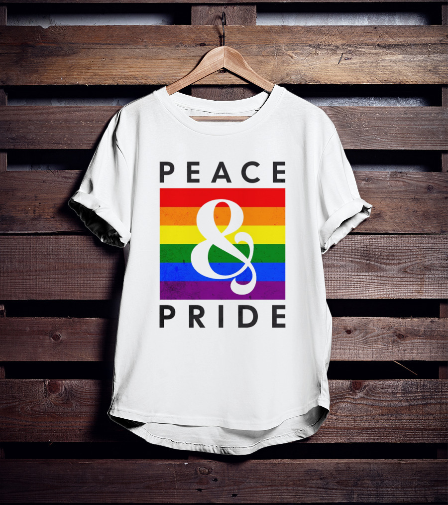 Peace And Pride Rainbow Flag Elements T-Shirt