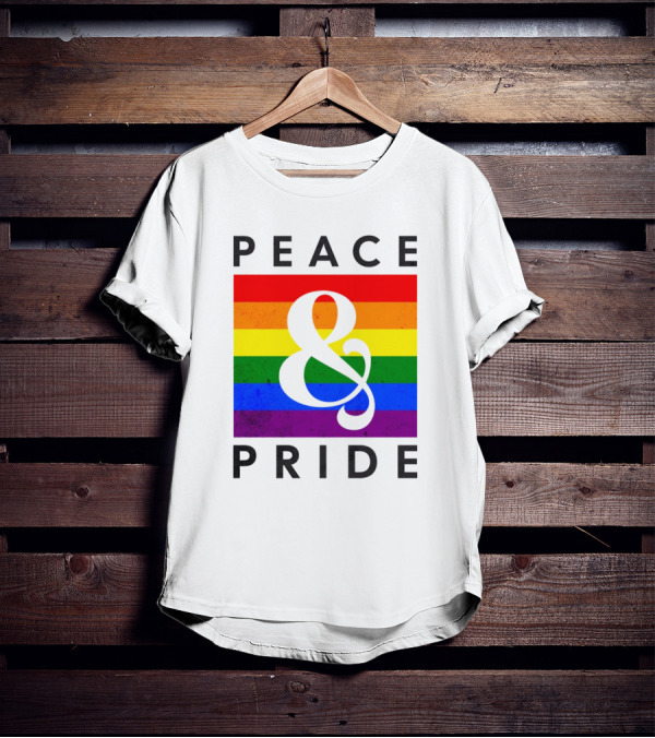 Peace And Pride Rainbow Flag Elements T-Shirt