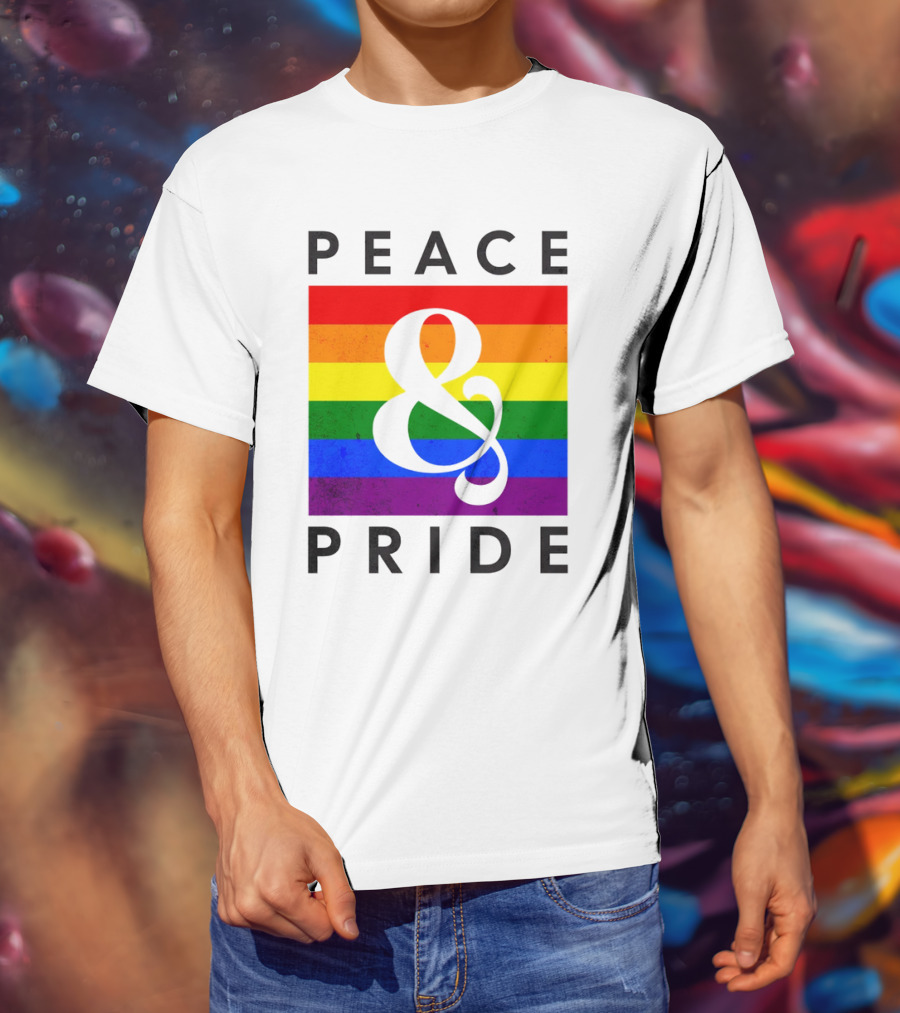 Peace And Pride Rainbow Flag Elements T-Shirt
