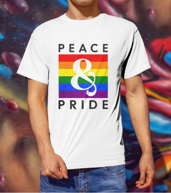 Peace And Pride Rainbow Flag Elements T-Shirt