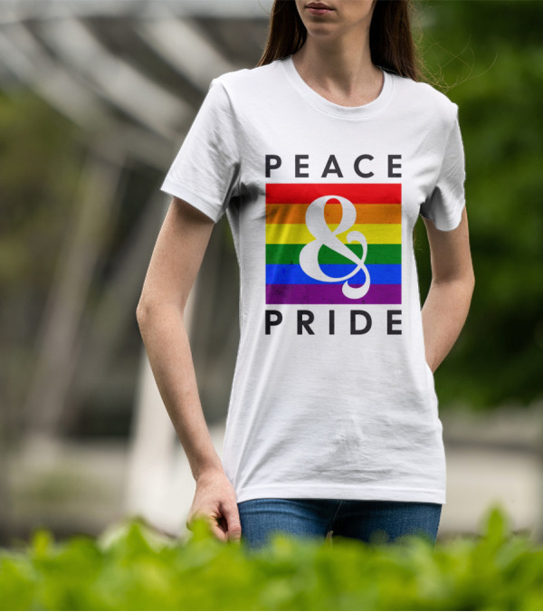Peace And Pride Rainbow Flag Elements T-Shirt