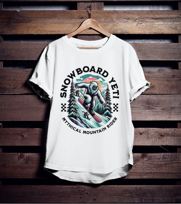 Snowboard Yeti Mythical Mountain Rider T-Shirt