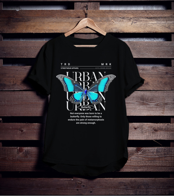 TRD MRK Streetwear Apparel Urban Butterfly Metamorphosis Kittl Brand T-Shirt
