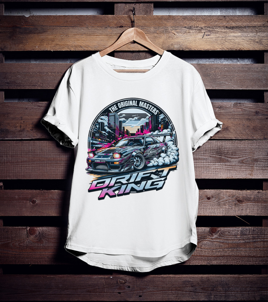 The Original Masters Drift King Vintage Street Racing Car Scene T-Shirt