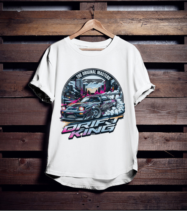 The Original Masters Drift King Vintage Street Racing Car Scene T-Shirt