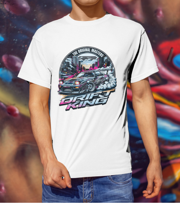 The Original Masters Drift King Vintage Street Racing Car Scene T-Shirt