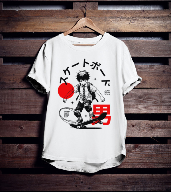 Skateboarde Japan Urban Style Established Since T-Shirt