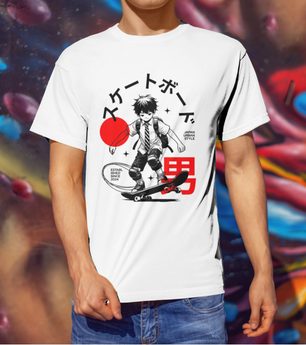 Skateboarde Japan Urban Style Established Since T-Shirt