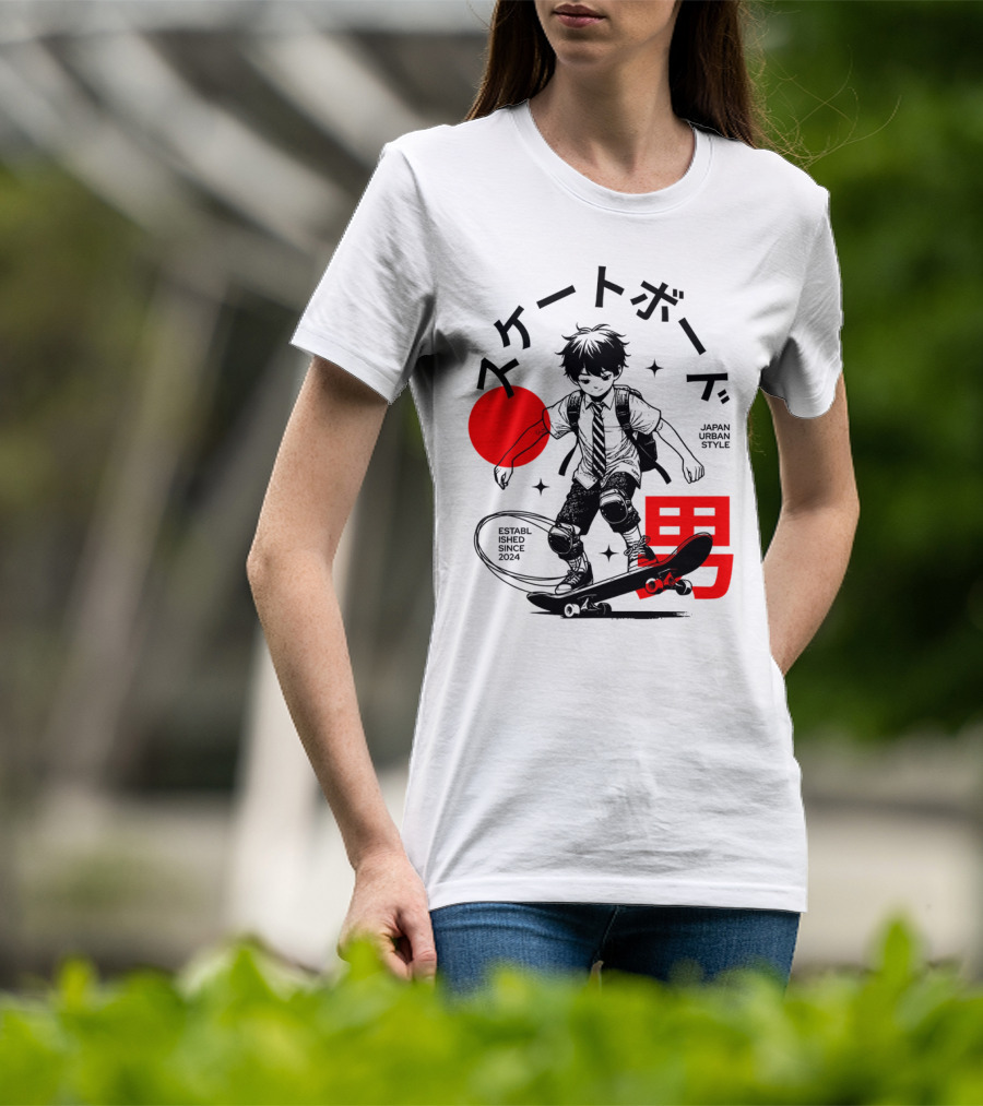 Skateboarde Japan Urban Style Established Since T-Shirt