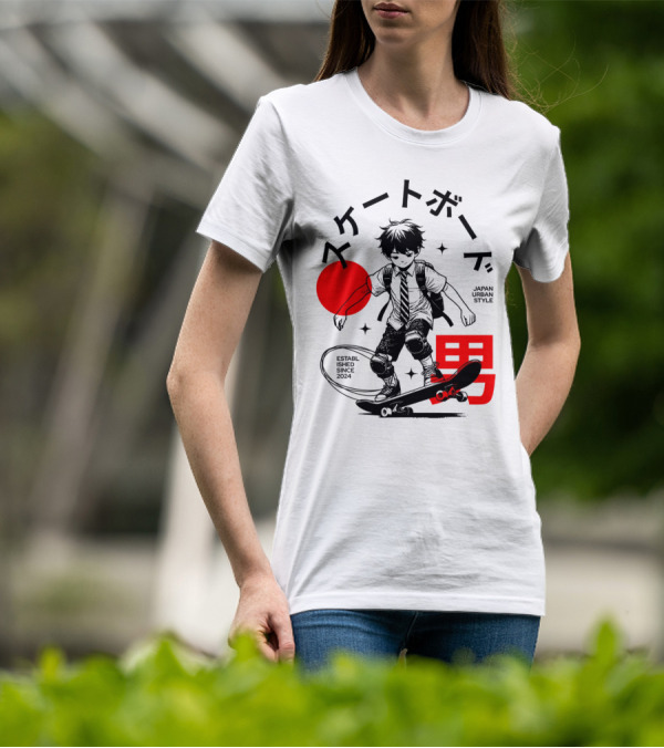 Skateboarde Japan Urban Style Established Since T-Shirt
