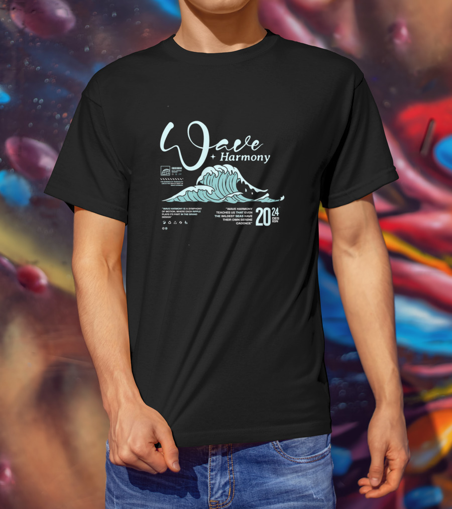 Wave Harmony Teaches Us That Even The Wildest Seas Have Their Own Serene Cadence T-Shirt