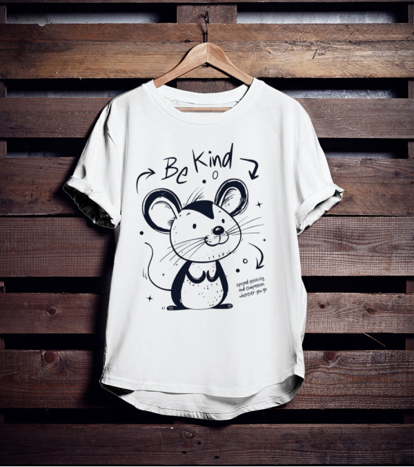 Be Kind Spread Positivity And Compassion Wherever You Go Cute Mouse T-Shirt