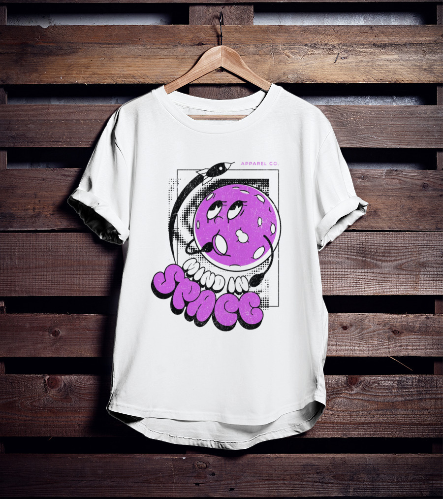 Mind In Space Apparel Co Cartoon Typographic Streetwear T-Shirt