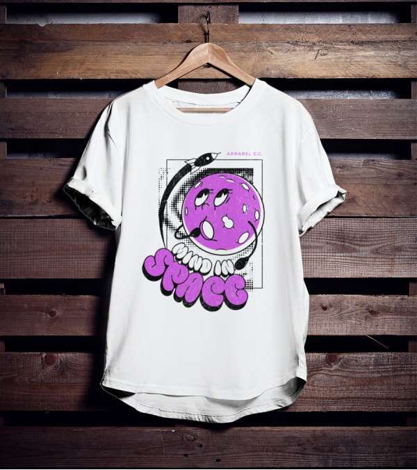 Mind In Space Apparel Co Cartoon Typographic Streetwear T-Shirt