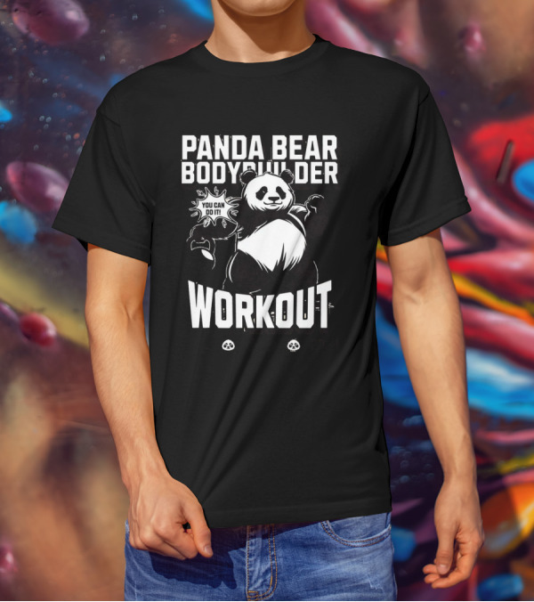 Panda Bear Bodybuilder Workout You Can Do It ESTD T-Shirt