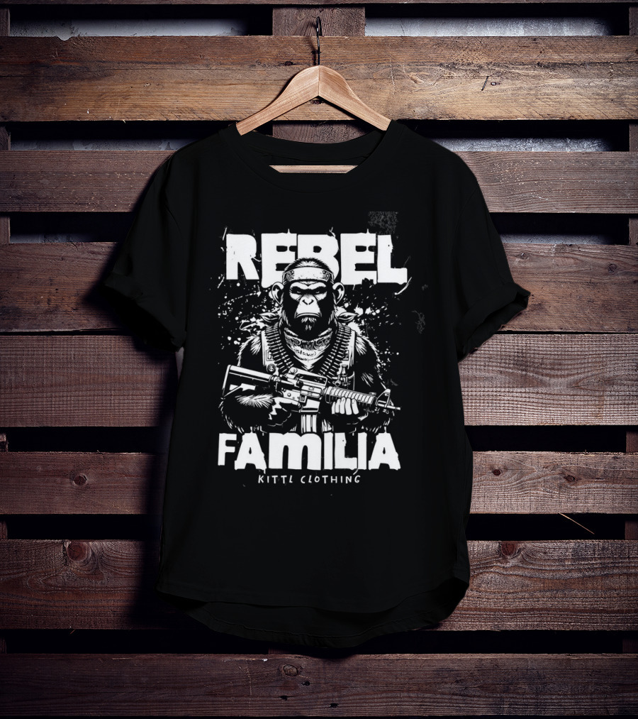 REBEL FAMILIA KITTEL CLOTHING Armed Ape T-Shirt