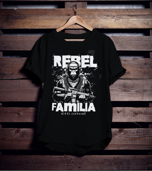REBEL FAMILIA KITTEL CLOTHING Armed Ape T-Shirt