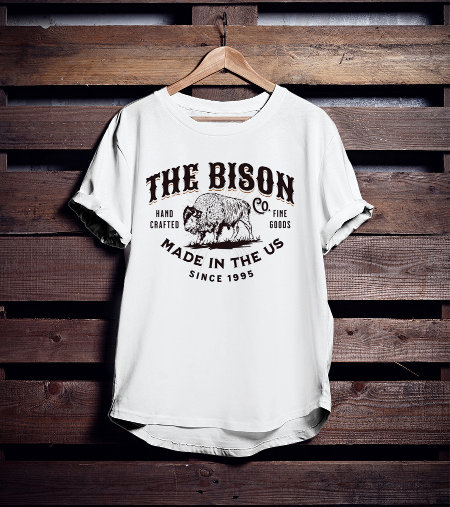 The Bison Co. Handcrafted Fine Goods Made In The US Since 1995 T-Shirt