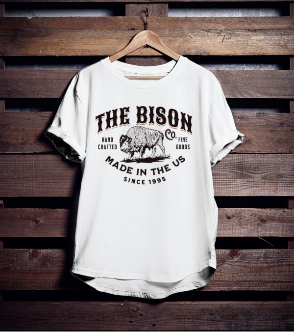 The Bison Co. Handcrafted Fine Goods Made In The US Since 1995 T-Shirt