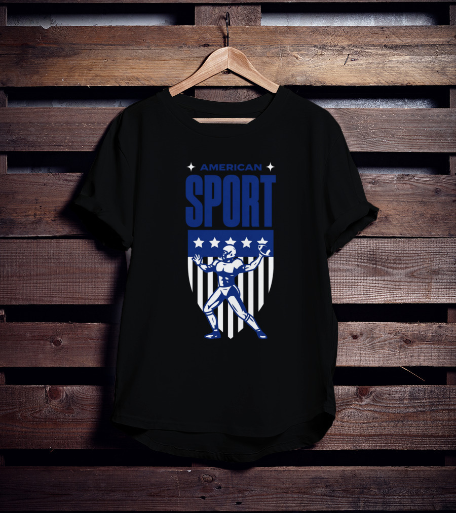 American Sport Football Icon Shield T-Shirt