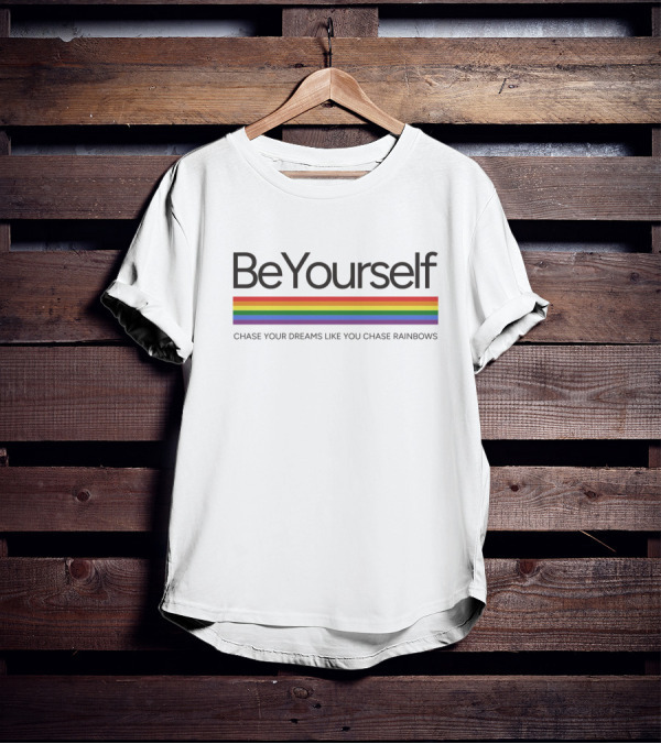 Be Yourself Embrace Your Dreams Live Your Peace Rainbow T-Shirt