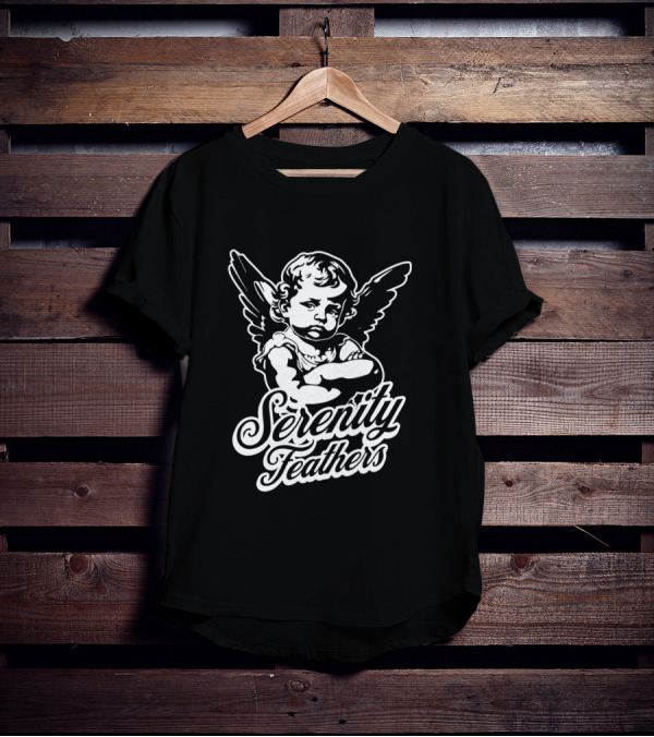 Serenity Feathers Angelic Wings Vintage T-Shirt