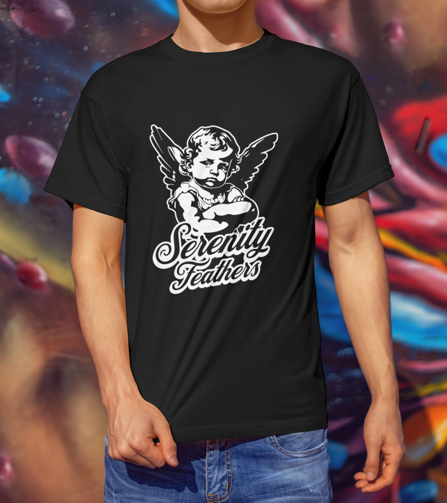 Serenity Feathers Angelic Wings Vintage T-Shirt