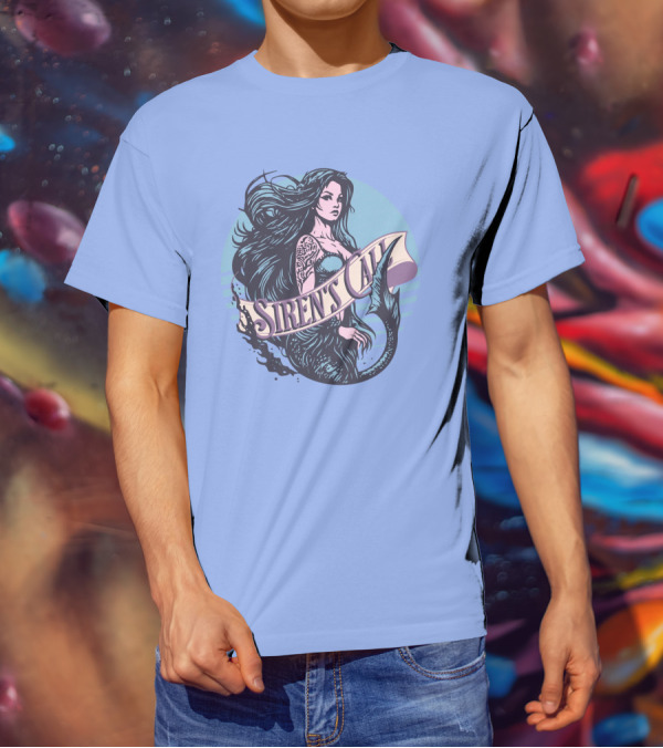 Siren's Call Mermaid Tattoo Ocean Waves T-Shirt