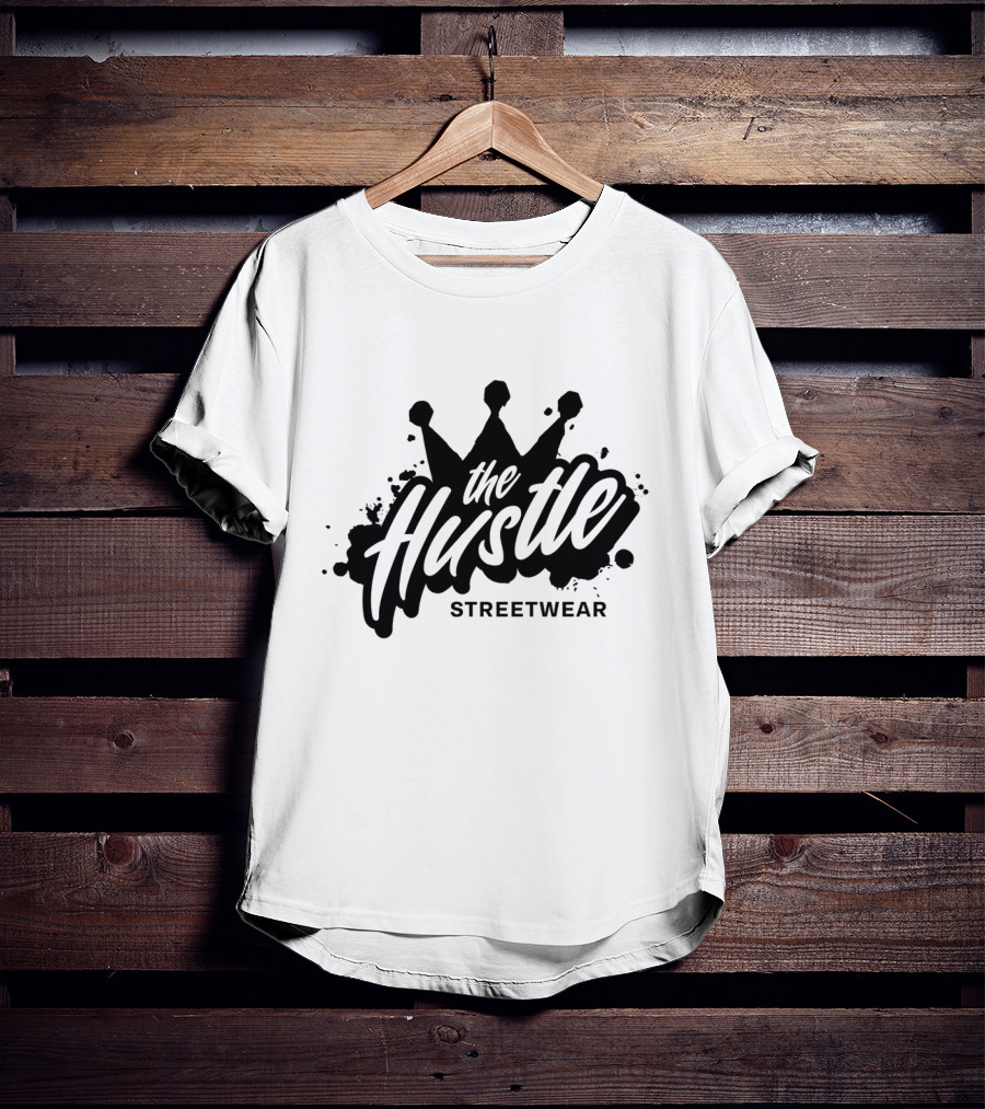 The Hustle Streetwear Crown Splatter T-Shirt