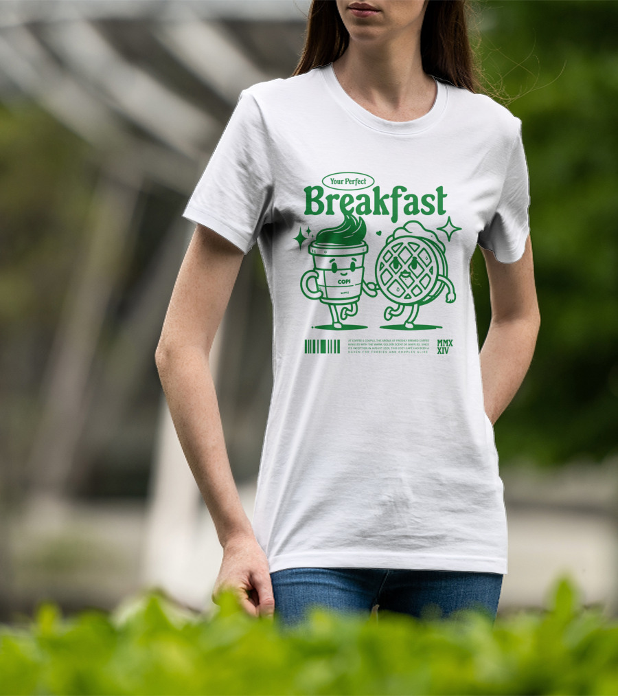 Your Perfect Breakfast Coffee And Waffle Friendship MMXIV T-Shirt