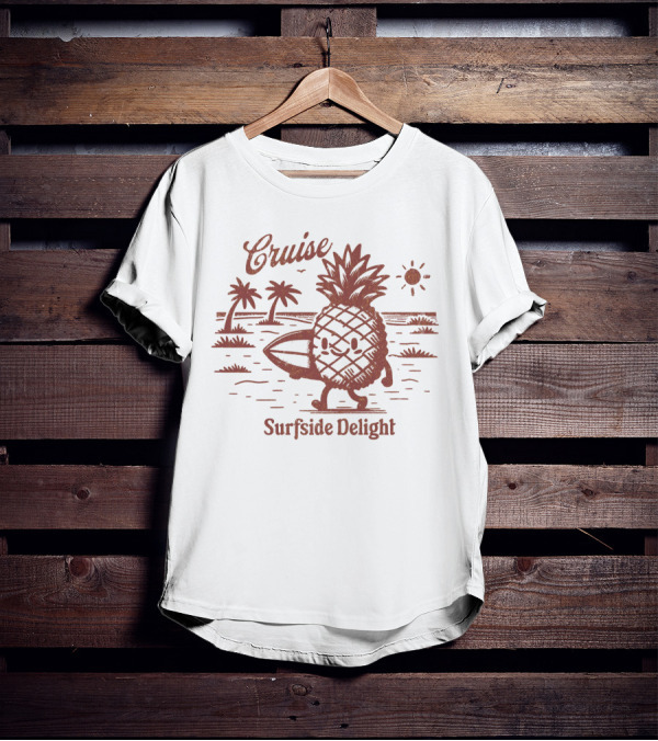 Cruise Surfside Delight Pineapple Surfer Tropical Oasis T-Shirt
