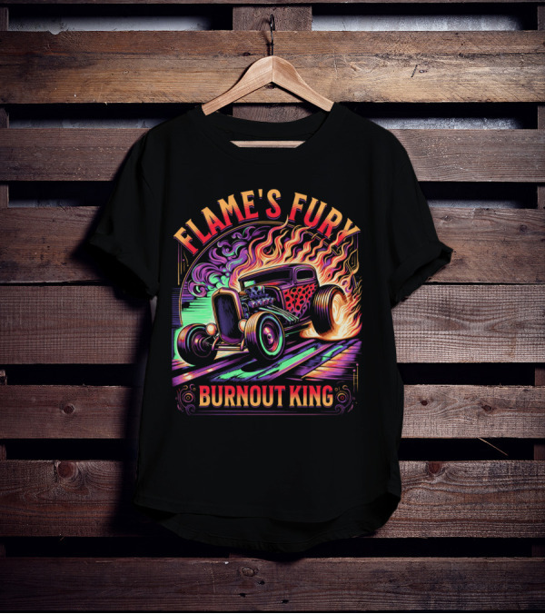 FLAME'S FURY BURNOUT KING T-Shirt
