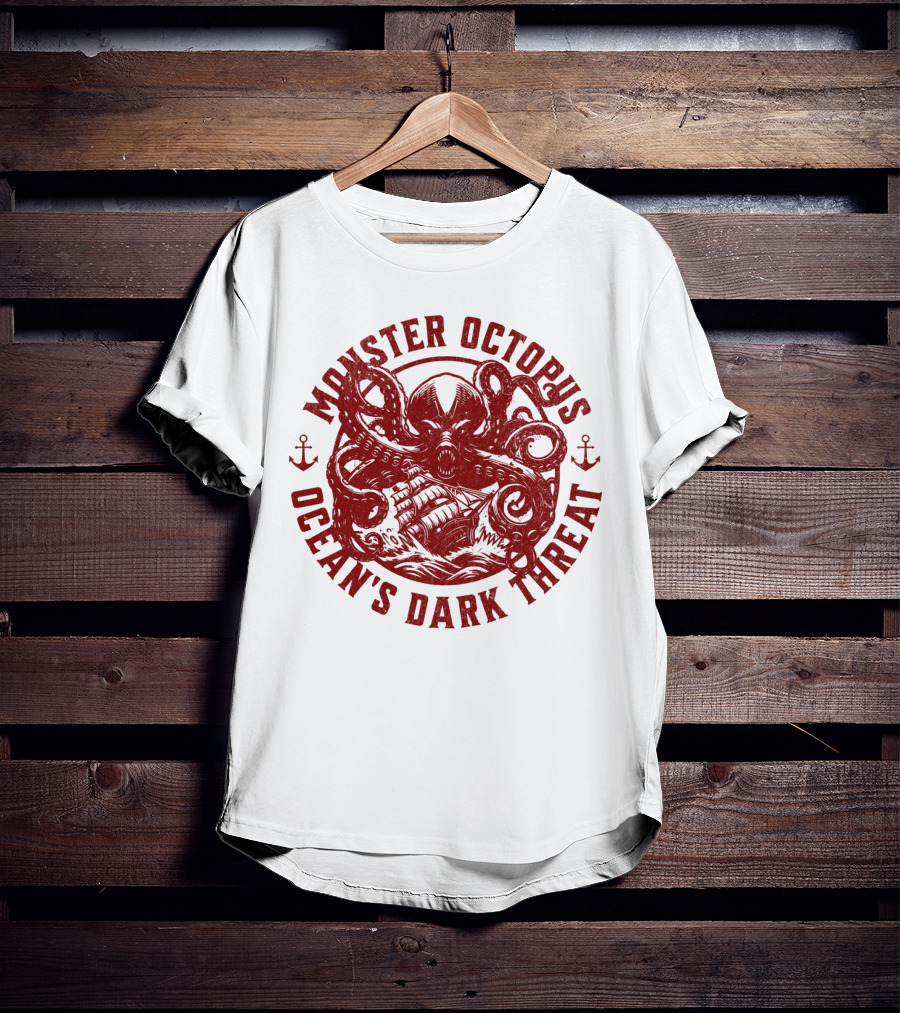 Monster Octopus Ocean's Dark Threat T-Shirt