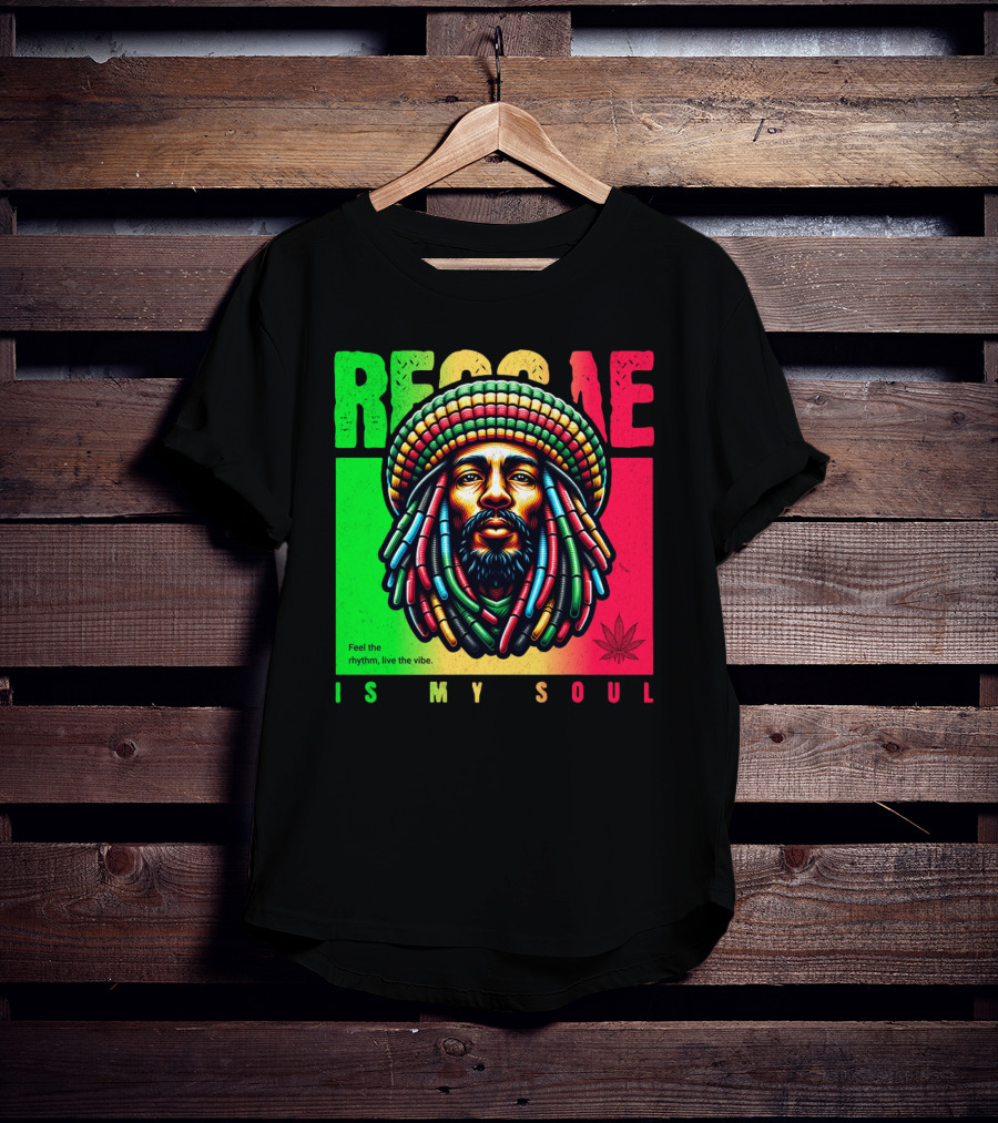 Reggae Feel The Rhythm Live The Vibe Is My Soul T-Shirt