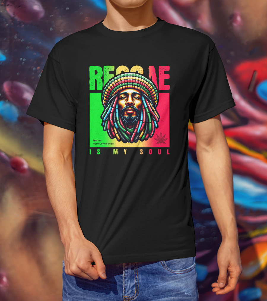 Reggae Feel The Rhythm Live The Vibe Is My Soul T-Shirt