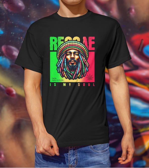 Reggae Feel The Rhythm Live The Vibe Is My Soul T-Shirt