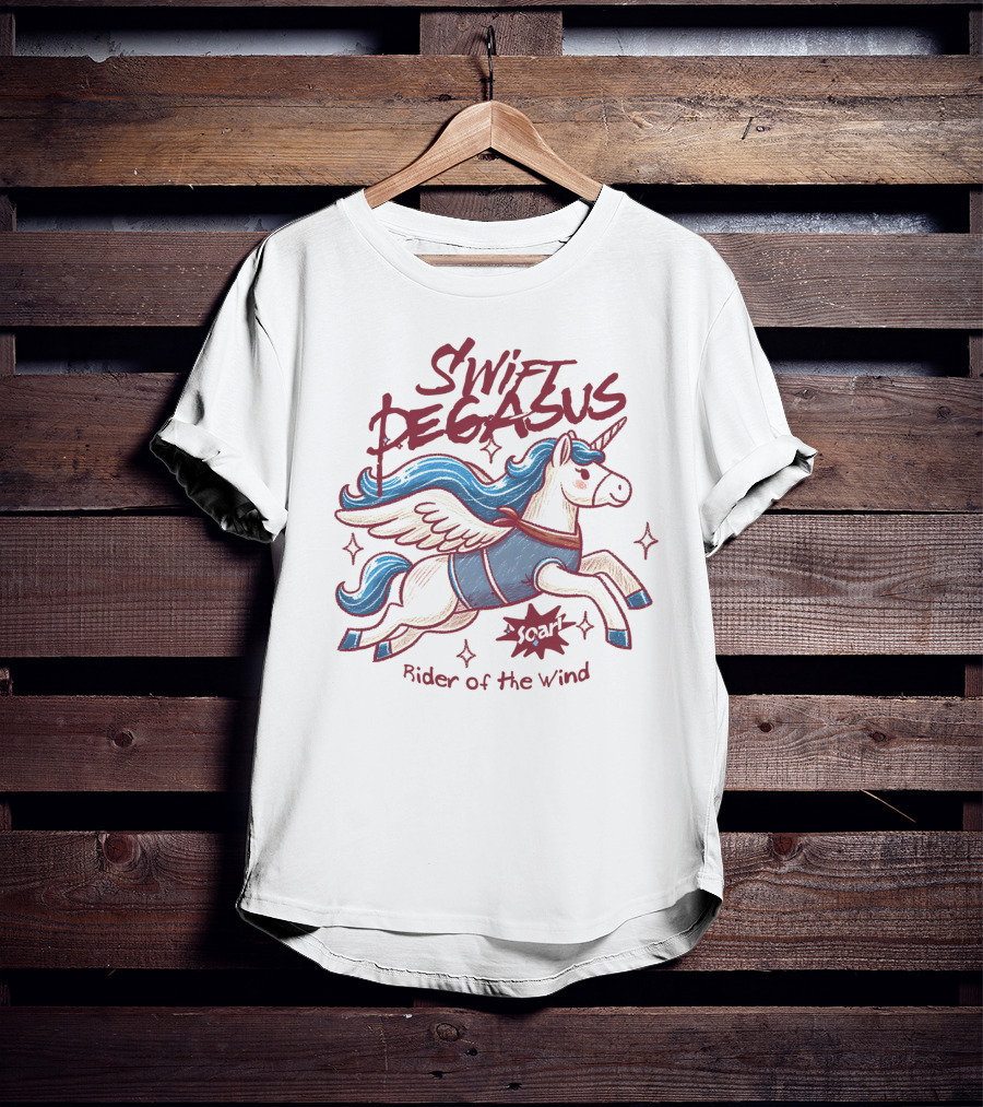 Swift Pegasus Soar Rider Of The Wind T-Shirt