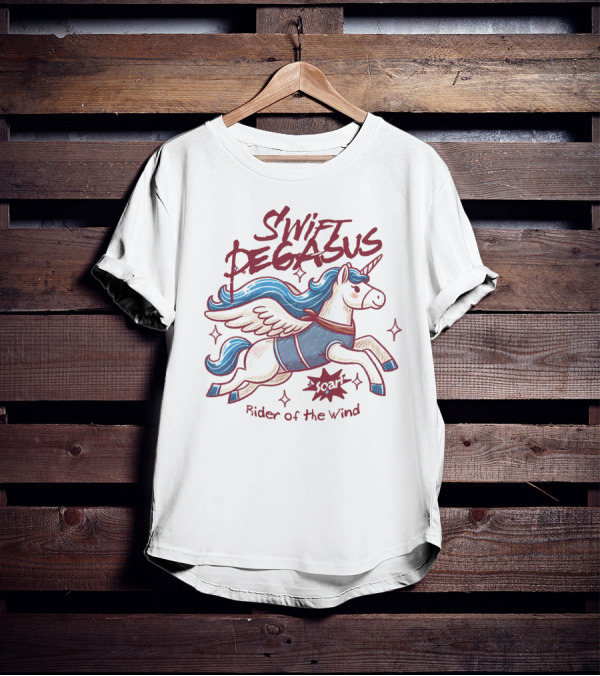 Swift Pegasus Soar Rider Of The Wind T-Shirt