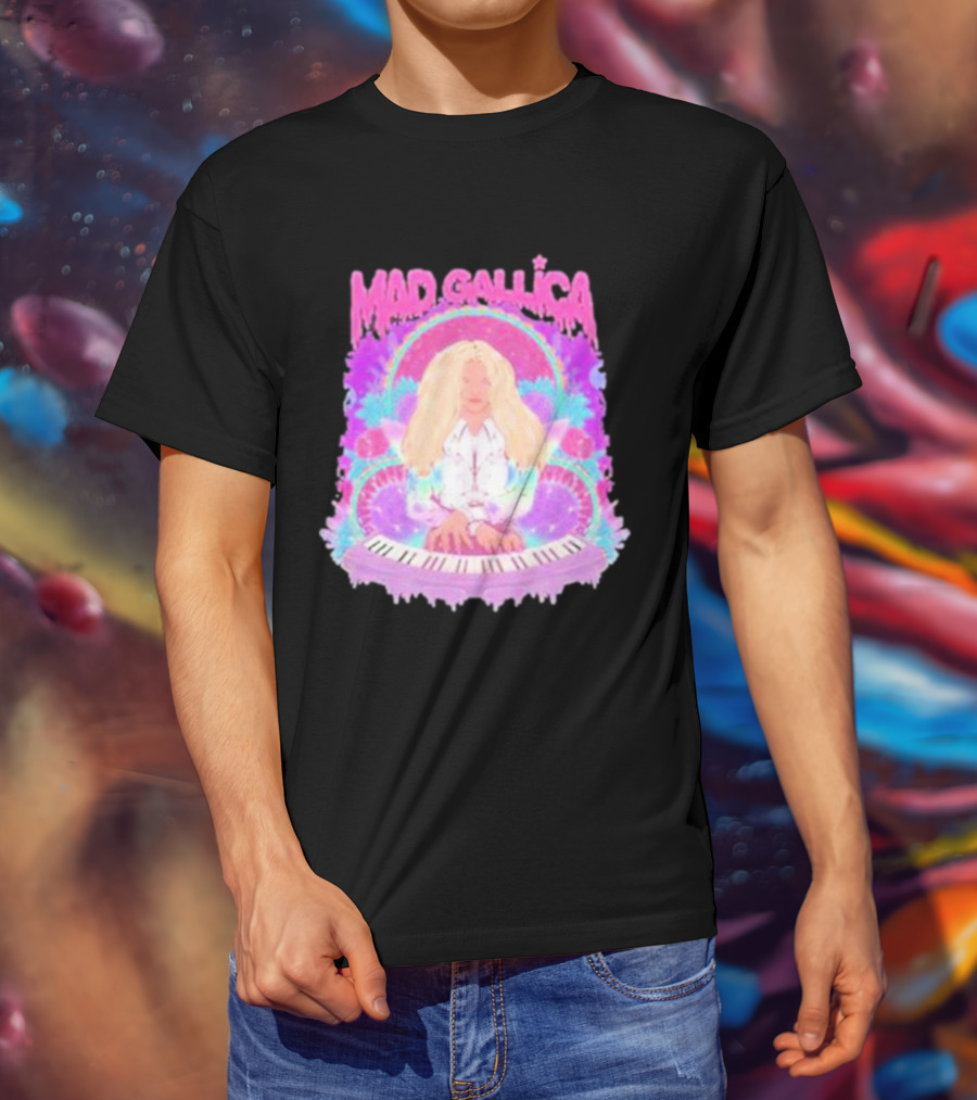 MAD GALLICA PINK RETRO PSYCHEDELIC KEYBOARD T-Shirt