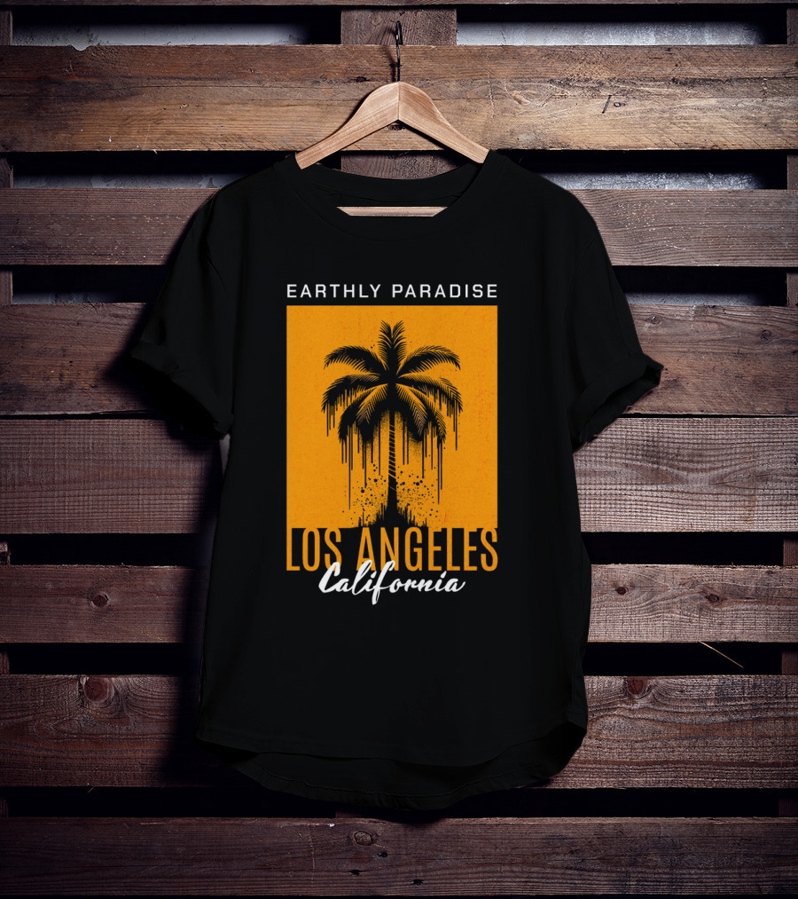 Earthly Paradise Los Angeles California Palm Tree T-Shirt