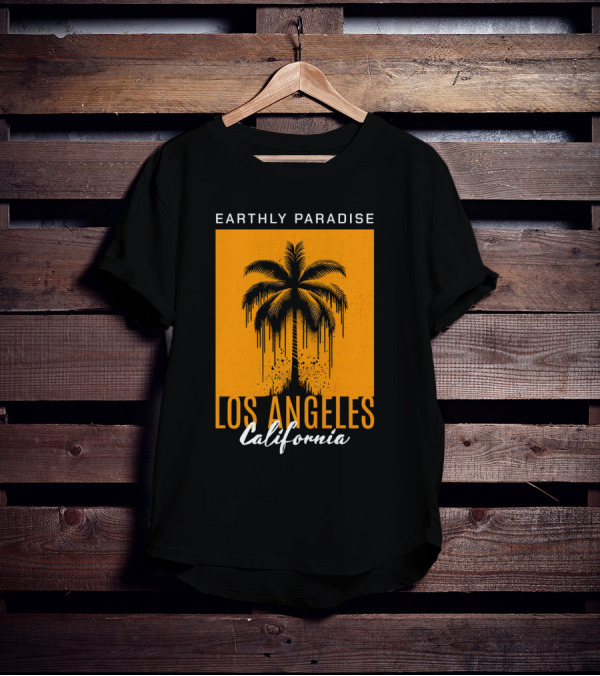 Earthly Paradise Los Angeles California Palm Tree T-Shirt