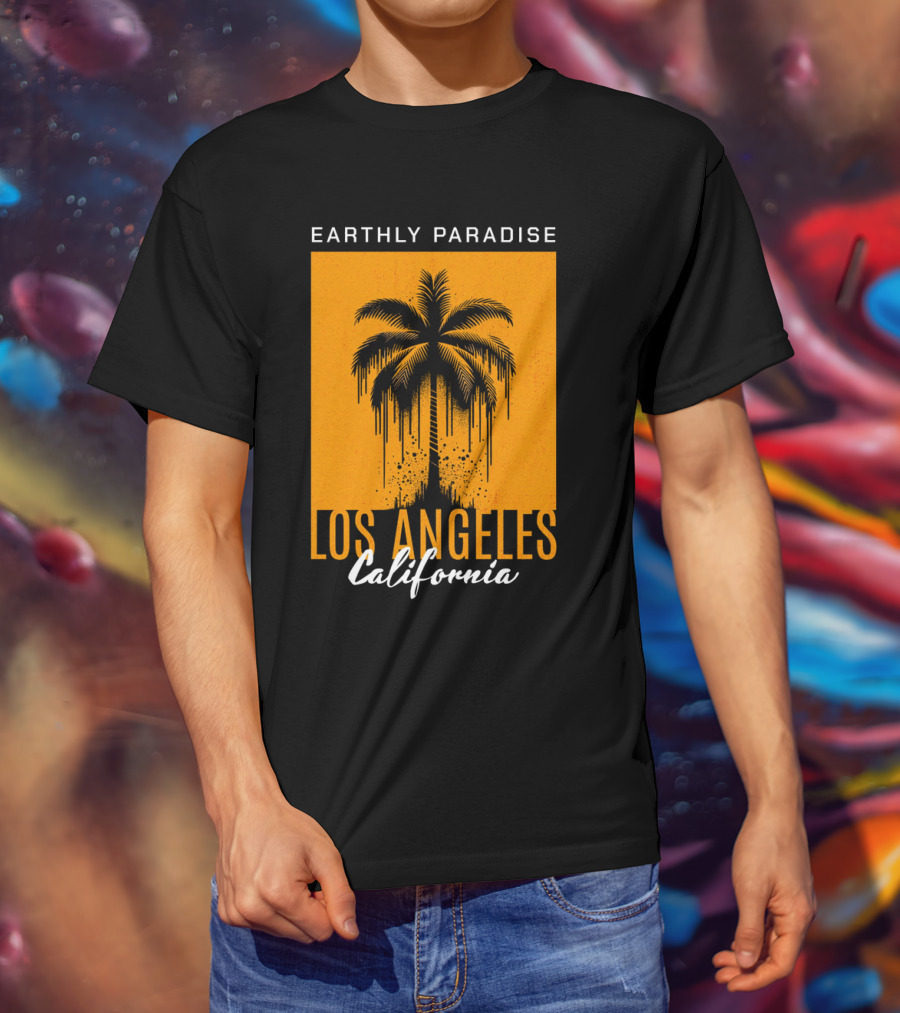 Earthly Paradise Los Angeles California Palm Tree T-Shirt