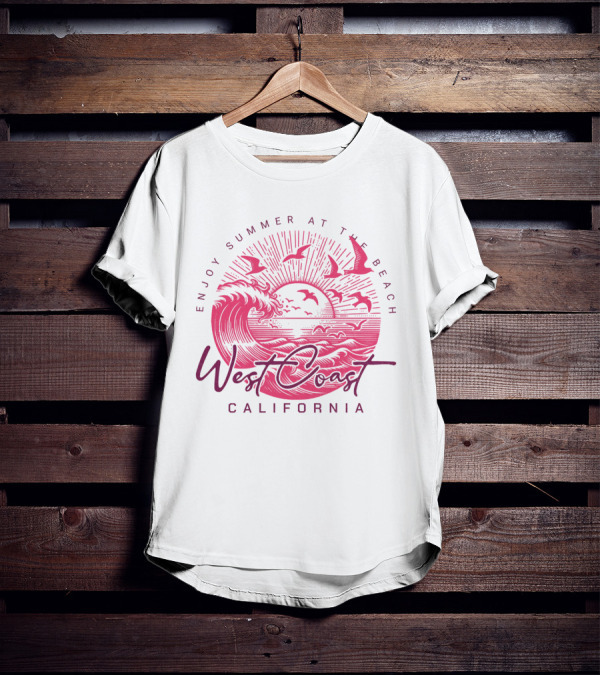 Enjoy Summer At The Beach West Coast California T-Shirt