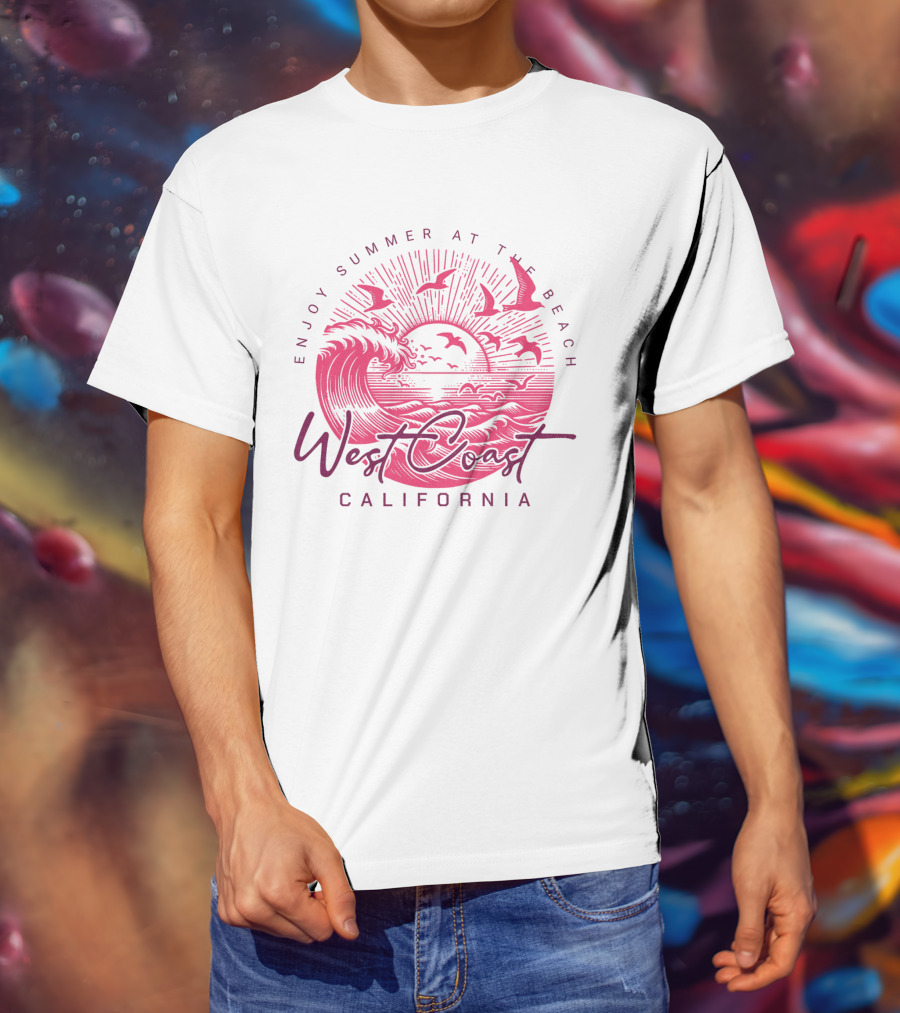 Enjoy Summer At The Beach West Coast California T-Shirt