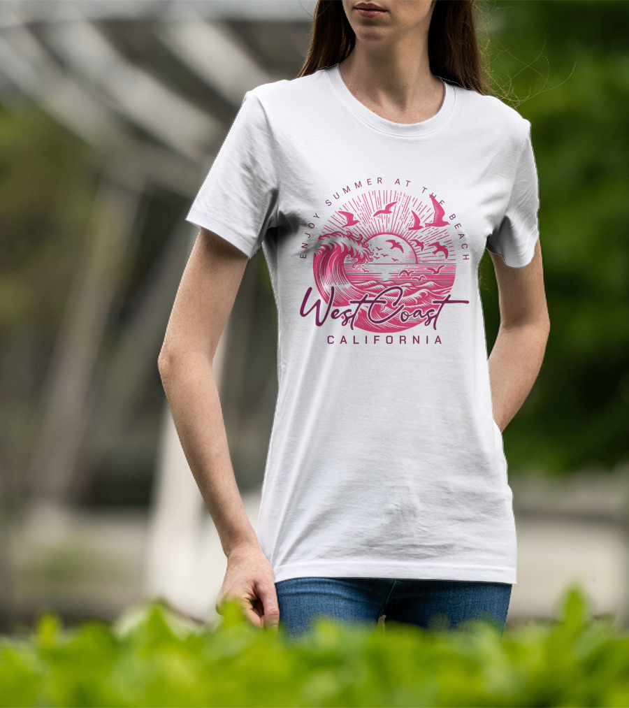 Enjoy Summer At The Beach West Coast California T-Shirt