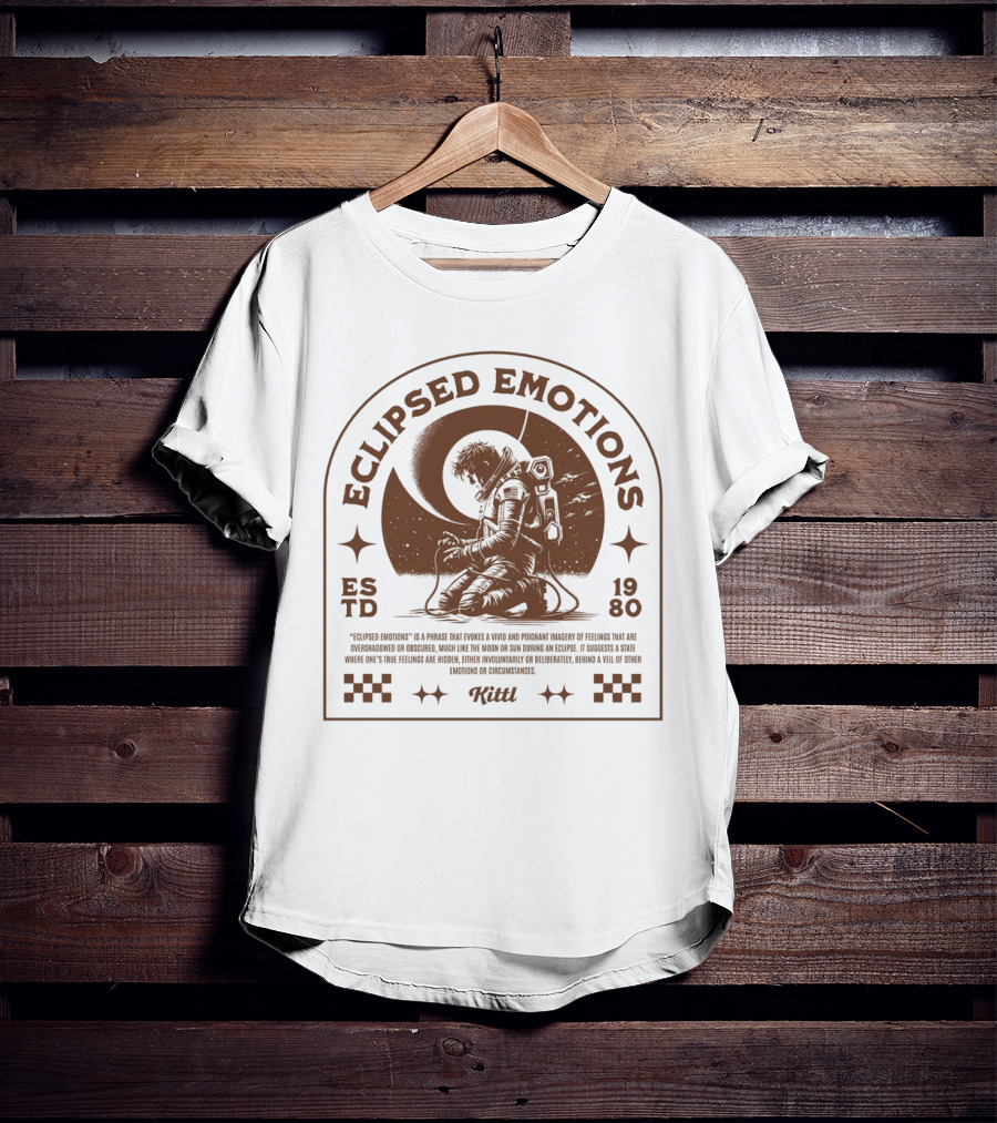 Eclipsed Emotions Astronaut ESTD 1980 Kittl T-Shirt