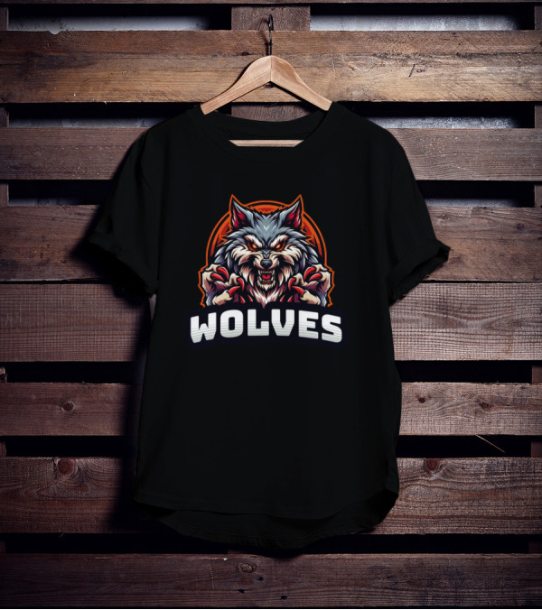 Wolves Esport Mascot Fierce Beast T-Shirt